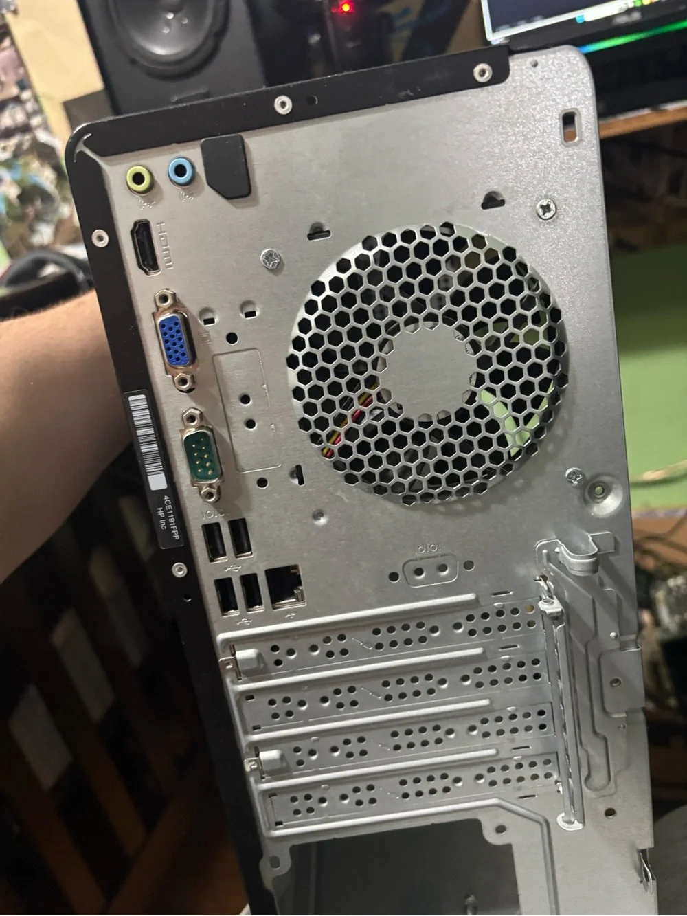 HP Black Desktop Motherboard with CPU Cooler